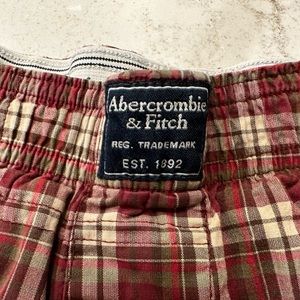 Late 90’s Vintage Abercrombie & Fitch Maroon Plaid Boxers - Large
